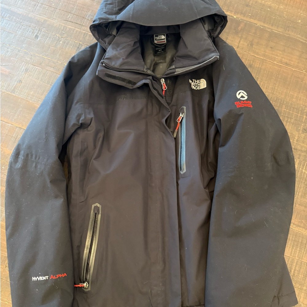 The North Face Black Jacket with Red Accents
